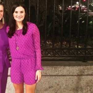 Magenta Pattern Romper